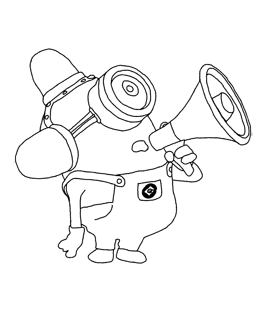 Раскраски из мультфильмов Гадкий я 1 2 3 с миньонами