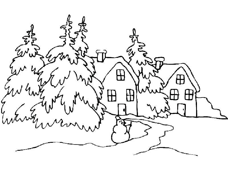 Зимние раскраски скачать и распечатать бесплатно