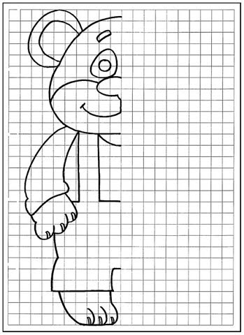 Дорисуй по клеткам. Продолжи узор. Нарисуй половинку. Рисование по клеточкам