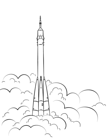 Раскраска Ракеты и космические корабли  раскраски с летающими транспортными средствами скачать онлайн бесплатно и распечатать