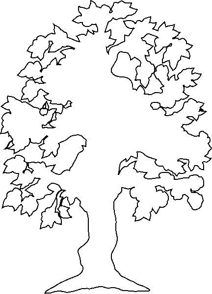 Контуры шаблоны деревьев для вырезания скачать бесплатно онлайн и распечатать