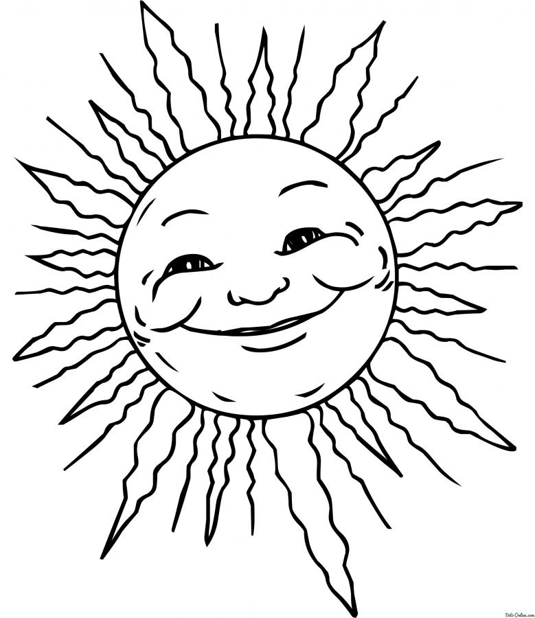 Раскраски с солнцем для вырезания. Трафареты солнца. Шаблоны для поделок
