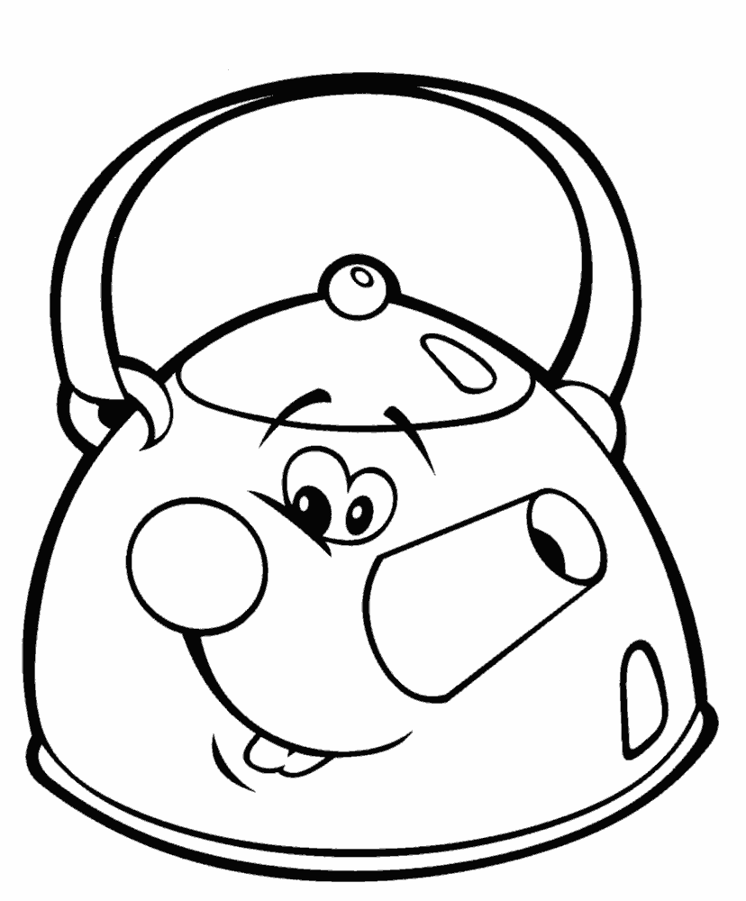 Раскраски с изображениями посуды для девочек