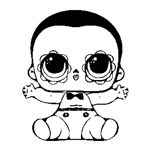 Раскраски с куклами для девочки, кукла лол Lil Bebe Bonito, раскраски лол кон...