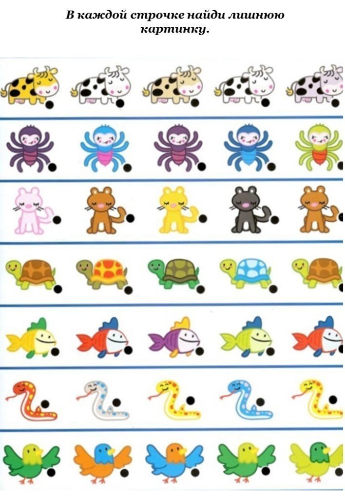Задания для подготовке к школе. Картинки для раннего развития логики мышления внимания