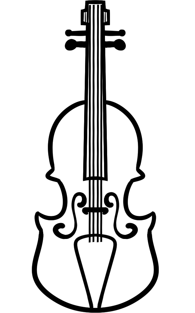 Скрипка для детей. Раскраски музыкальных инструментов по категориям