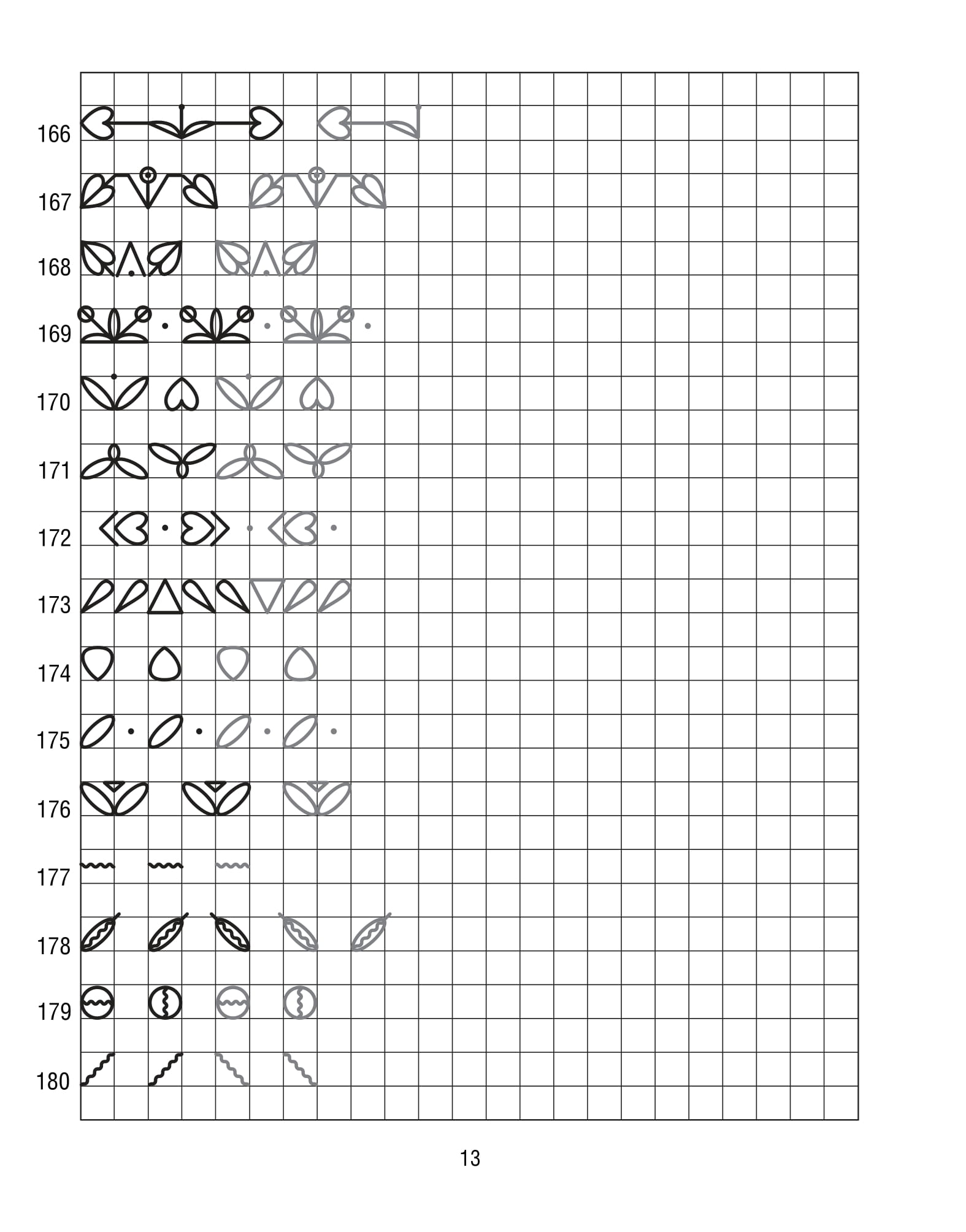 Продолжи узор по клеточкам. Нарисуй по образцу
