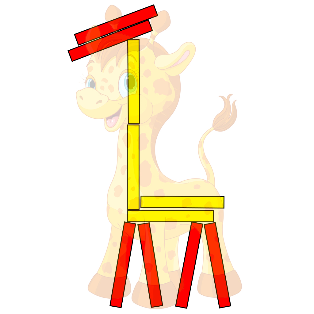 Фигуры из цветных счетных палочек