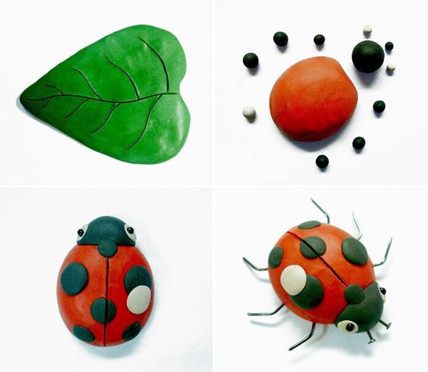 Примеры поделок из пластилина с рыбами и птицами. Лепим животных