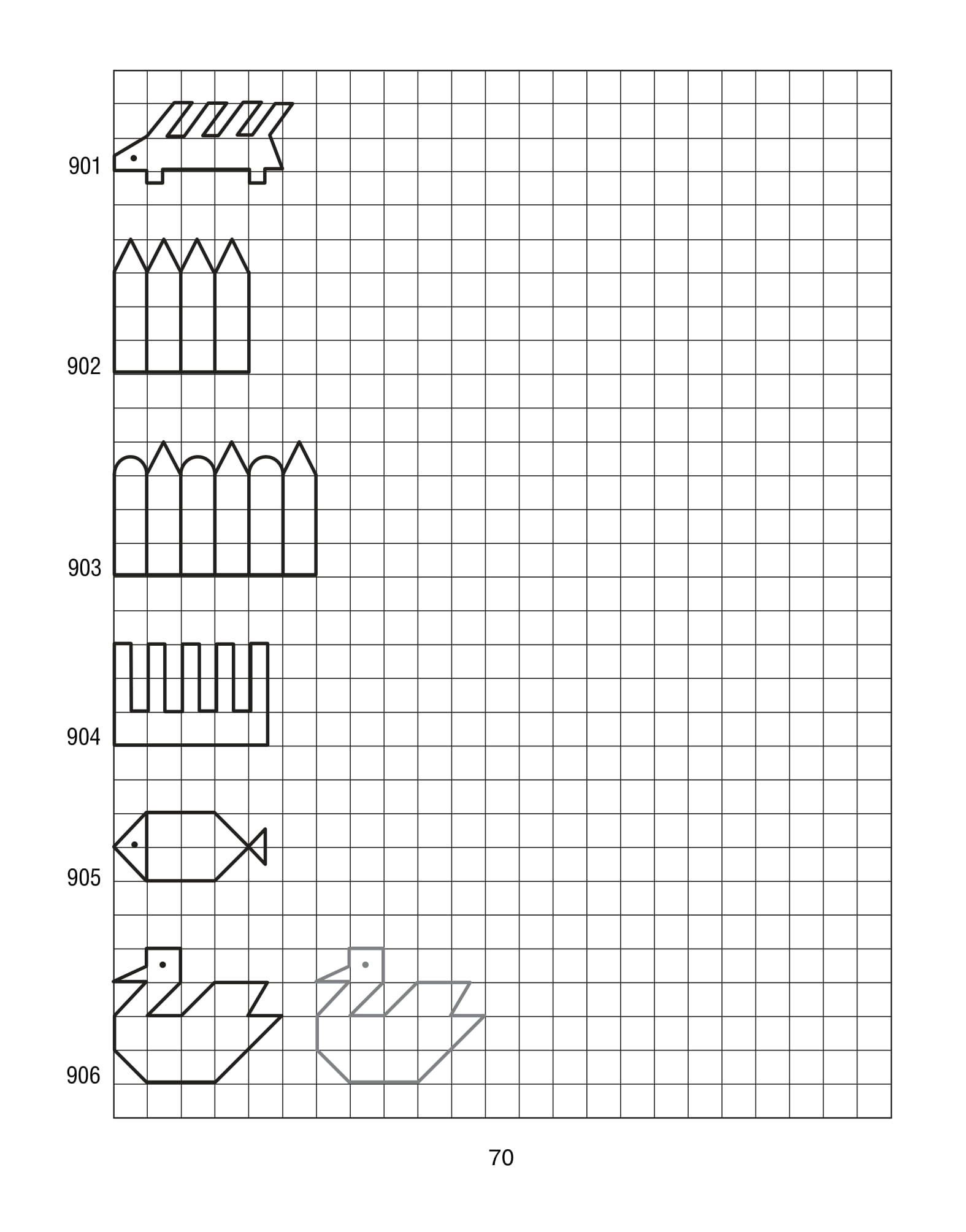 Продолжи узор по клеточкам. Нарисуй по образцу