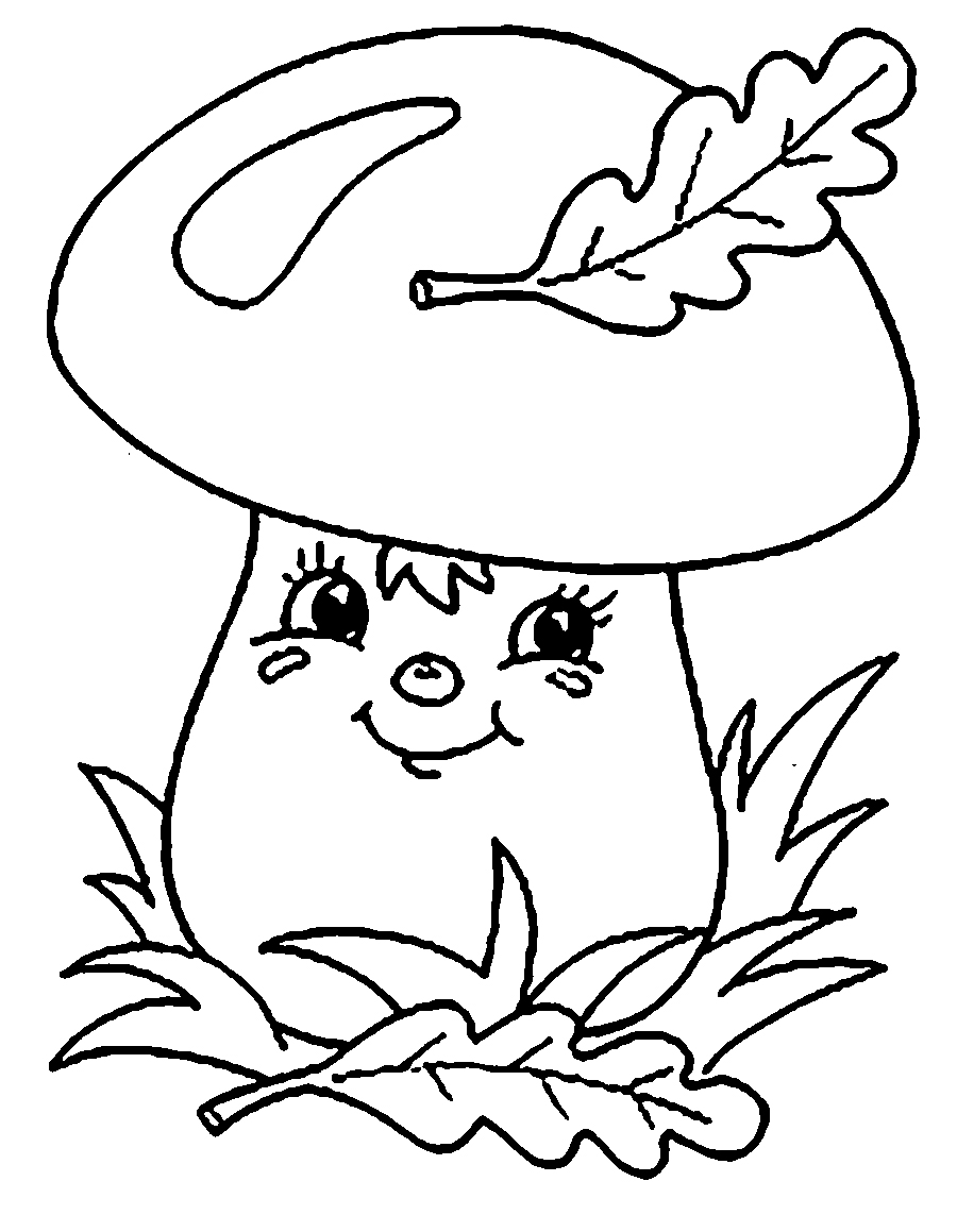 Раскраски грибов скачать и распечатать онлайн бесплатно