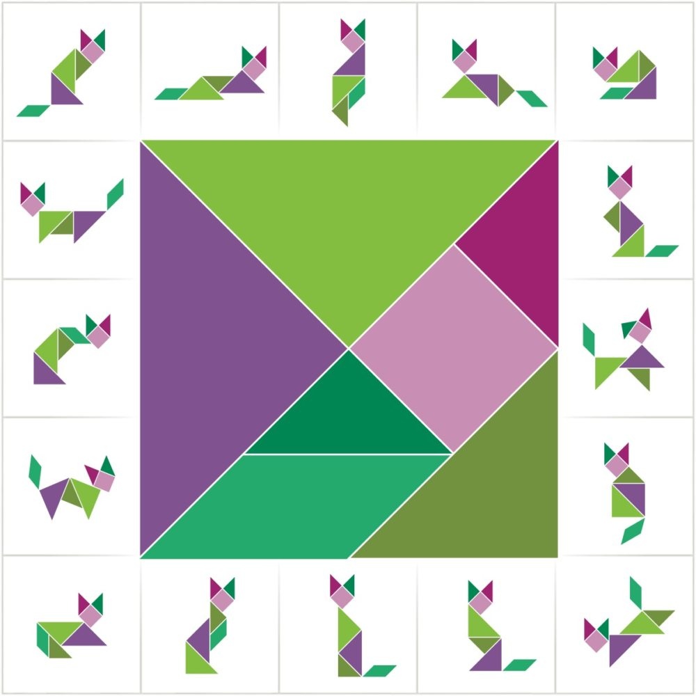 Китайская головоломка танграм и задания для нее