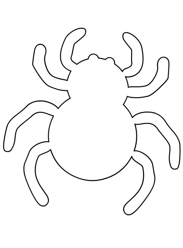 Раскраски для вырезания с шаблонами пауков