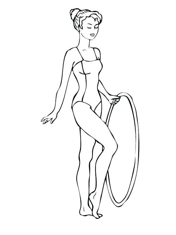 Раскраски с гимнастами. Виды спорта. Гимнастика