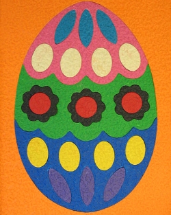 Пасхальные яйца, аппликации из цветной бумаги