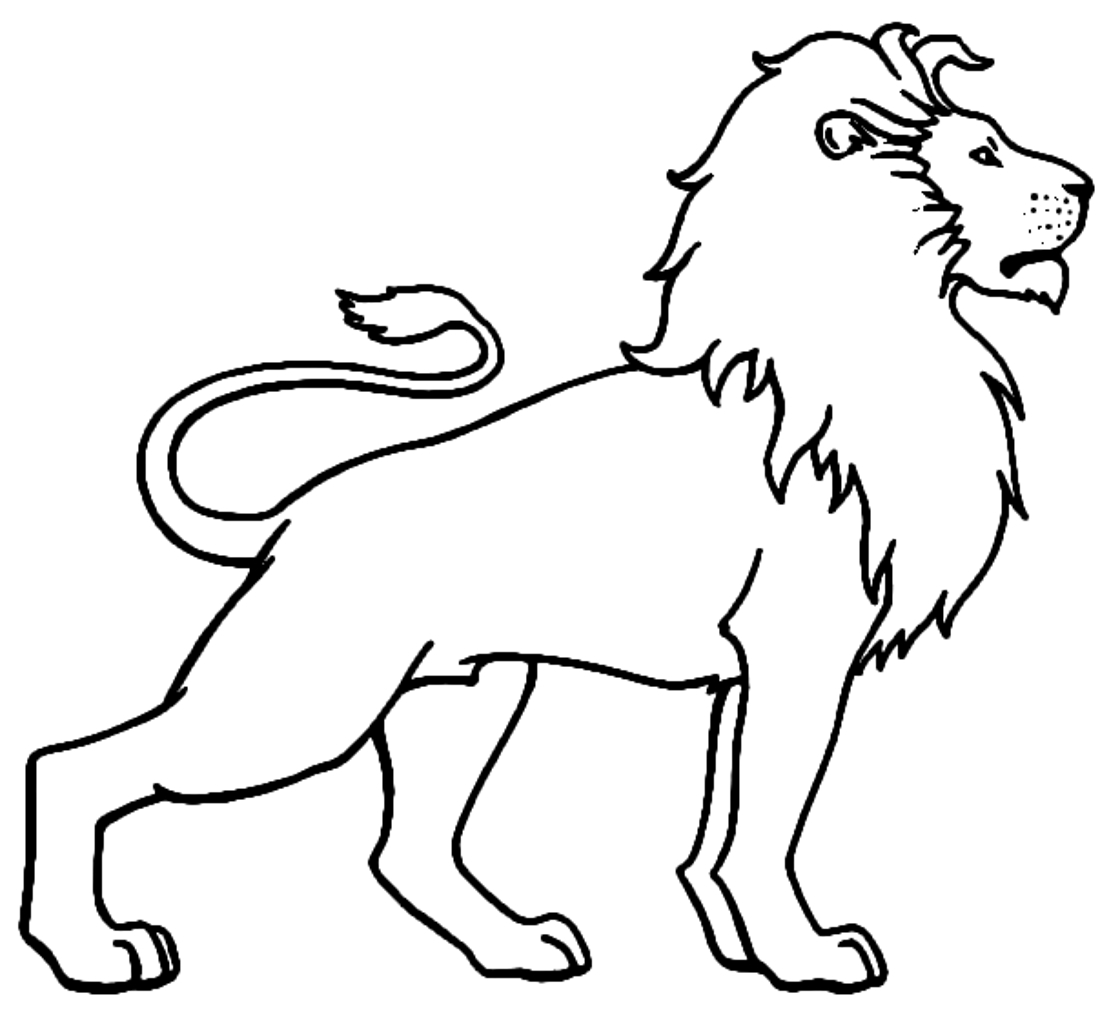 Раскраски для мальчиков. Африканские животные. Лев король зверей