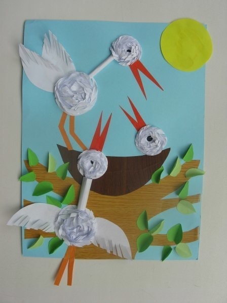 Аппликация из цветной бумаги цветы