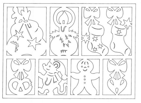 Шаблоны гирлянд для вырезания на праздники