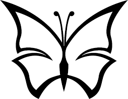 Контуры, трафареты, шаблоны бабочек для вырезания аппликаций  и поделок