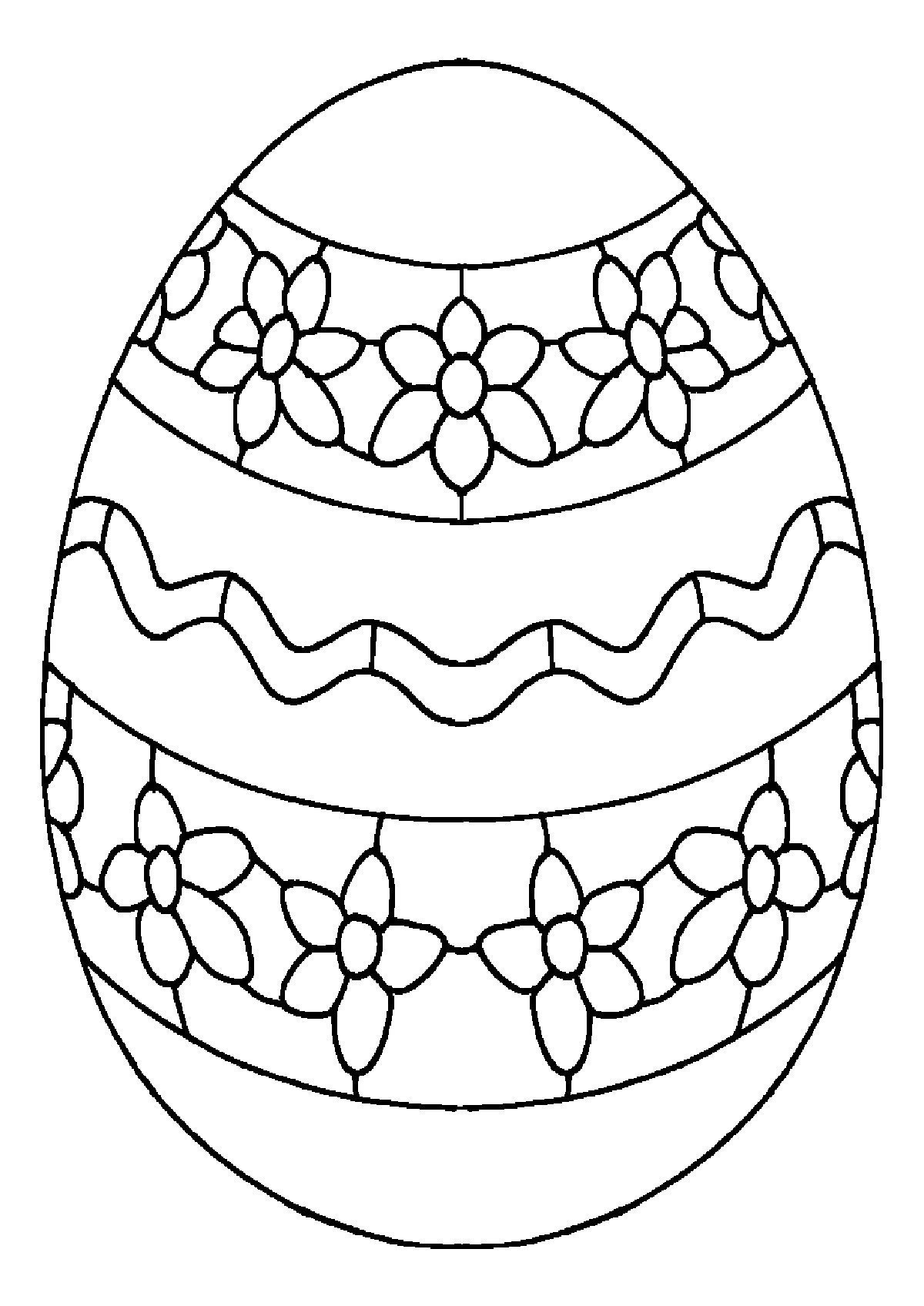 Раскраски яиц на пасху с узорами