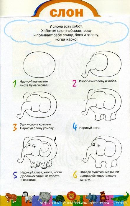 Учимся рисовать животных с детьми. Как нарисовать ребенка рисовать животных