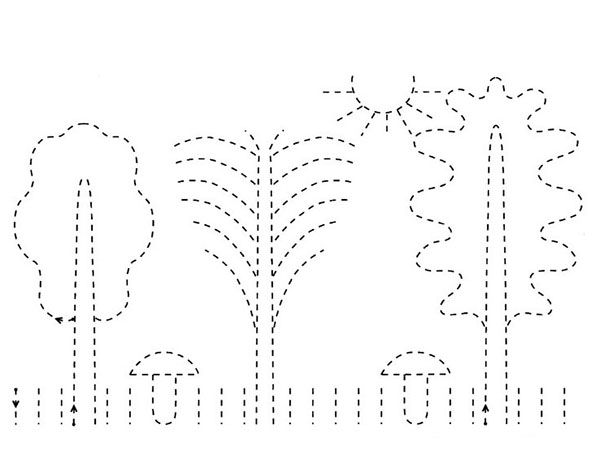 Штриховки для подготовки руки к письму. Нарисуй линии по образцу.