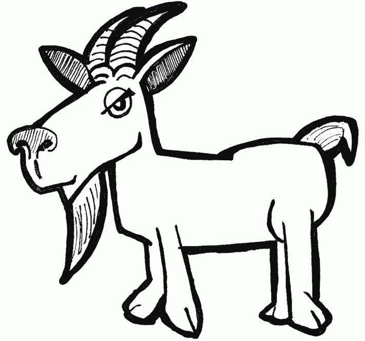 Козлик с бородой и рогами