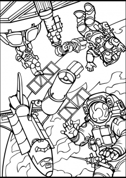 Раскраски с космонавтами