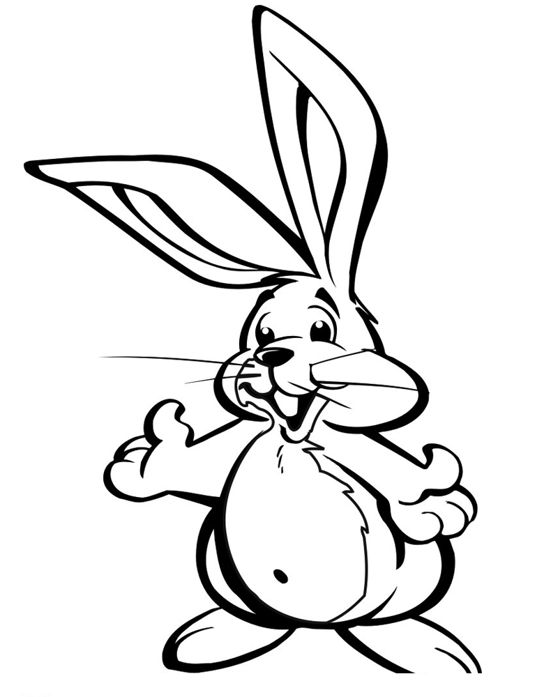 Раскраски с зайцами для девочек и мальчиков
