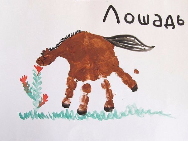 Рисуем с самыми маленькими. Рисунки ладошкой