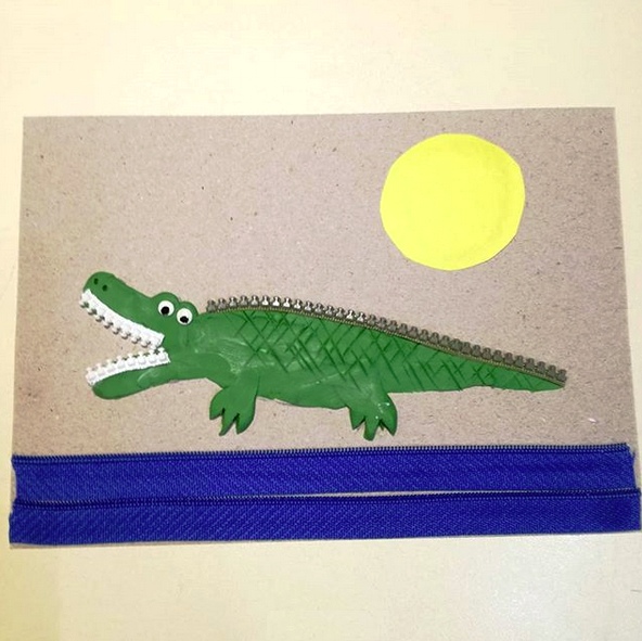 Поделка крокодил и солнце