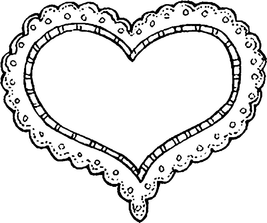 Контуры сердец и валентинок для вырезания, поделок и аппликаций