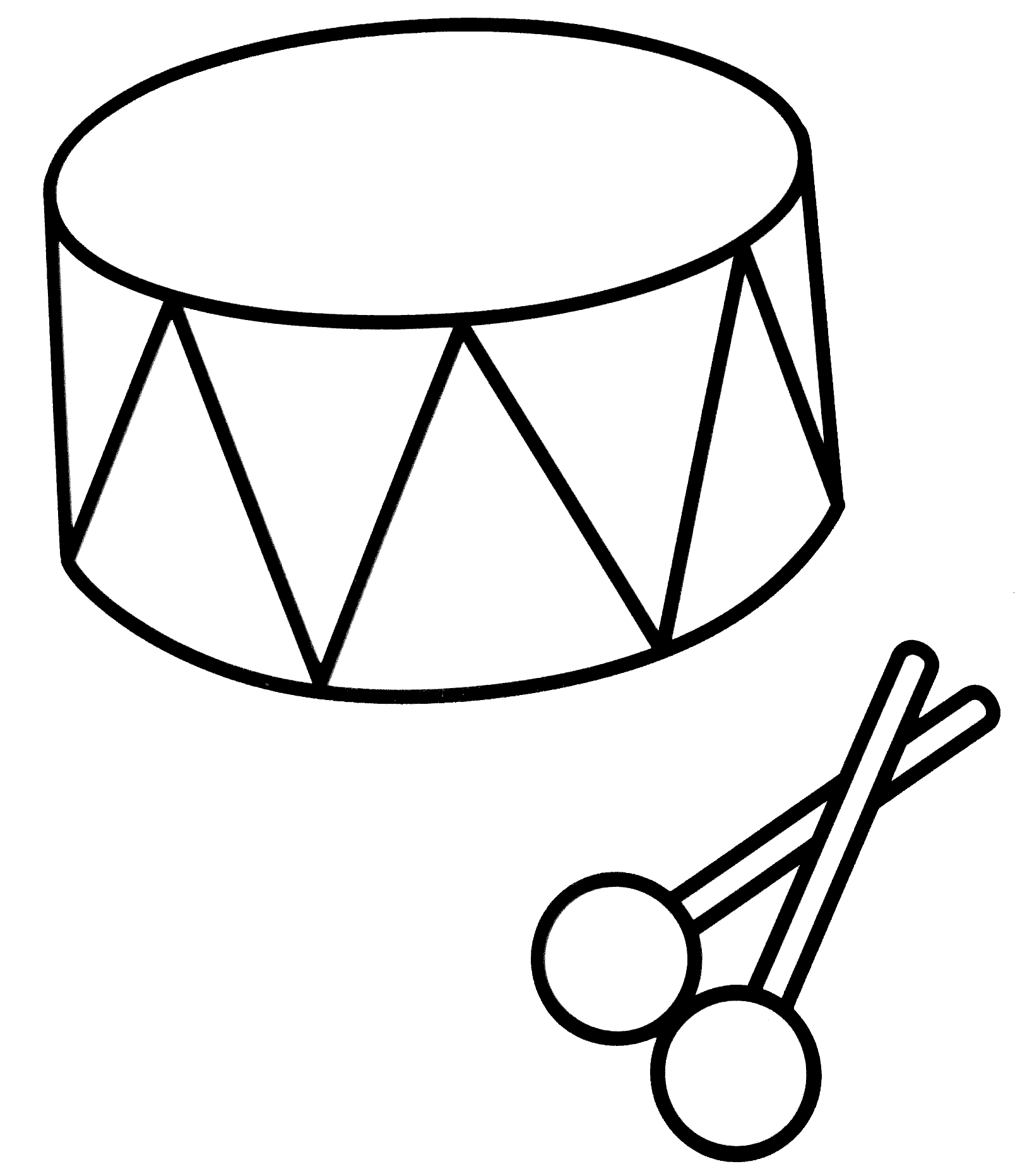 Барабан и барабанная установка на раскрасках