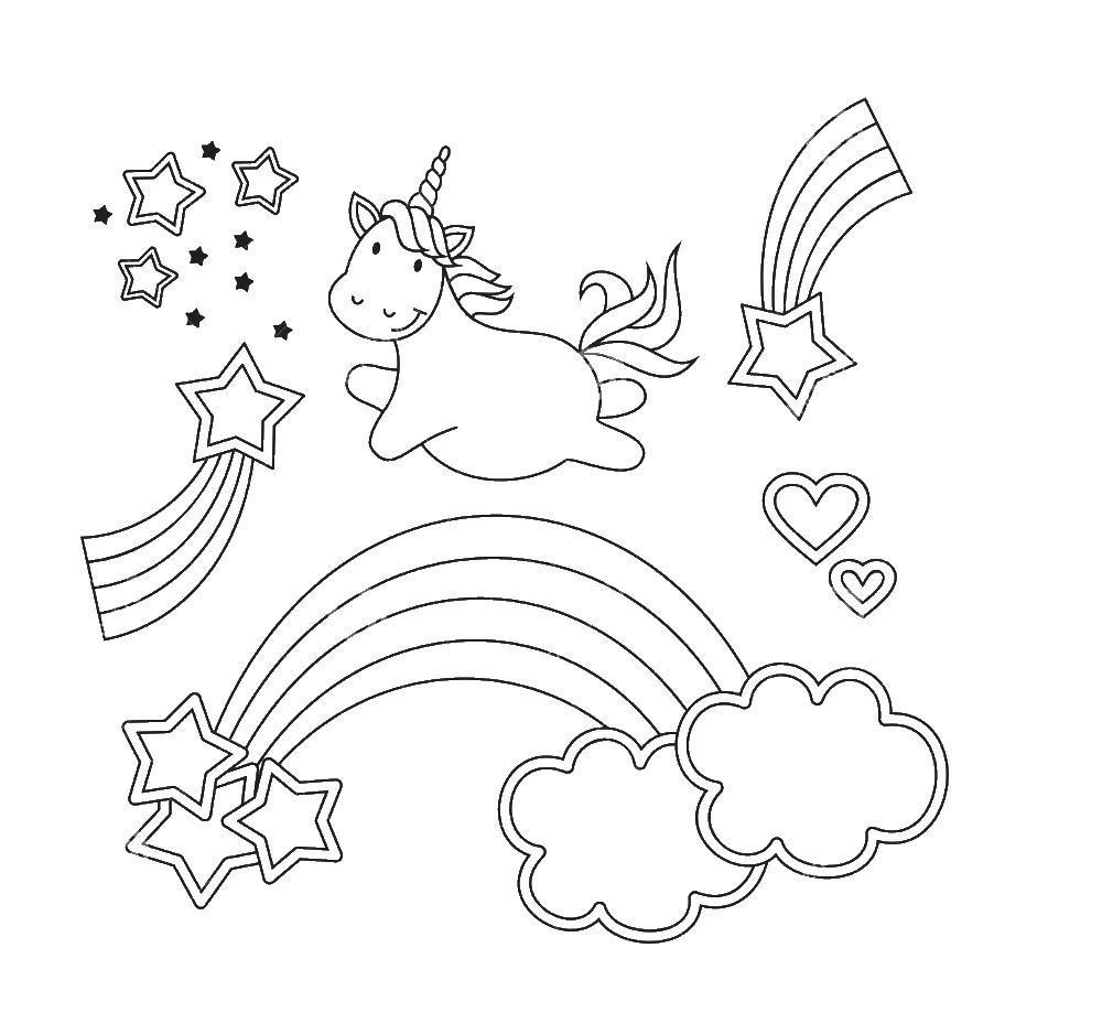 Толстенькая пони скачет по радуге