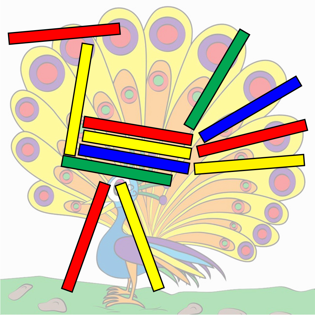 Фигуры из цветных счетных палочек