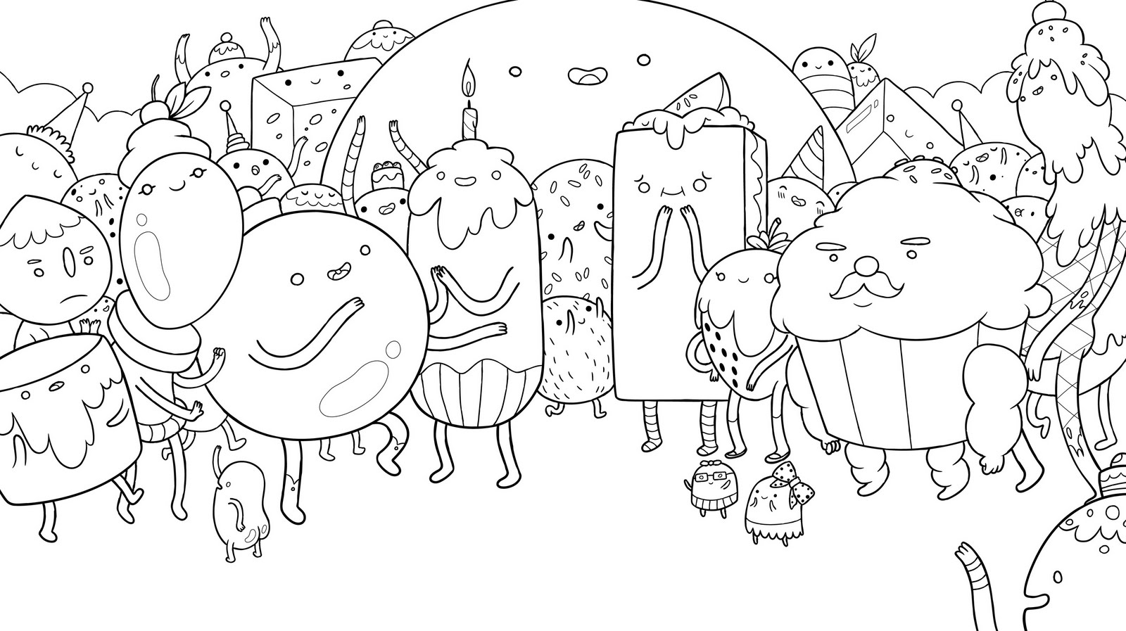 Раскраски из мультипликационного сериала время приключений