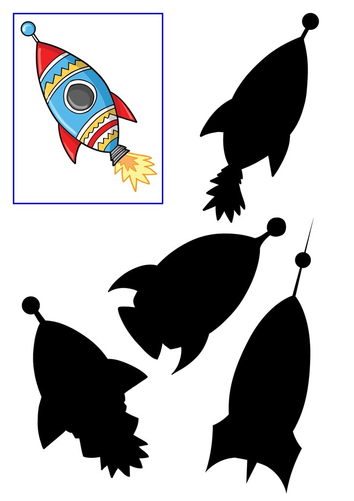 Найди где тень от ракеты. Задания ко дню космонавтики