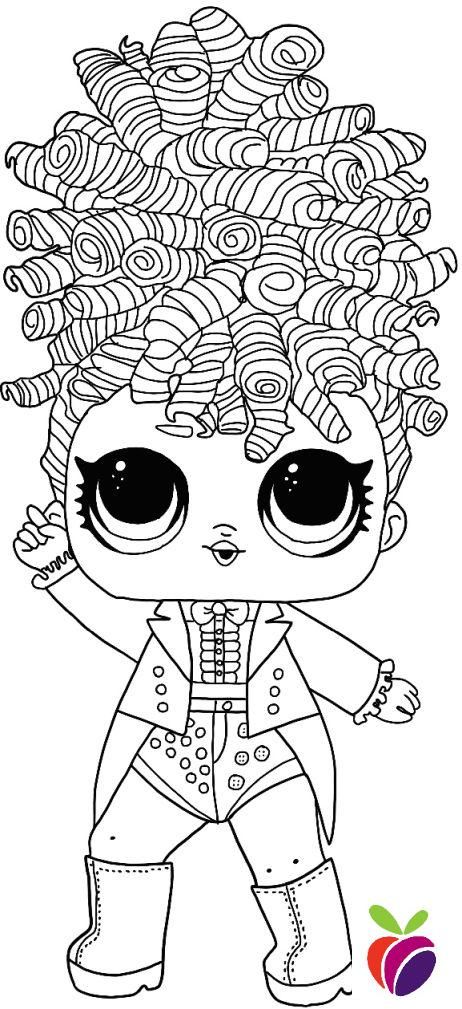 Красивые раскраски для девочки с куклой лол Miss Jive, раскрака лол