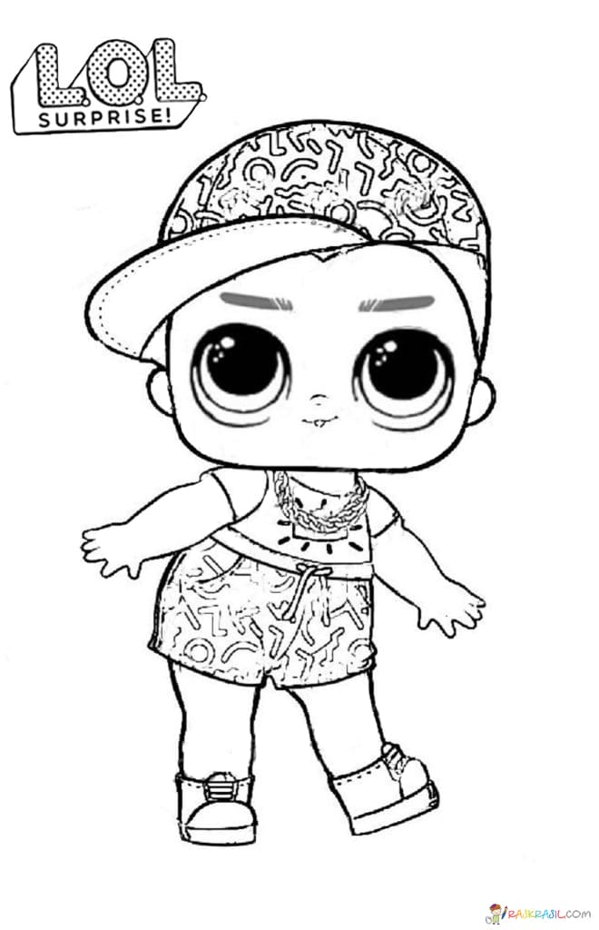 Раскраски с куклами для девочки, кукла лол Scribbles, раскраски лол малышки