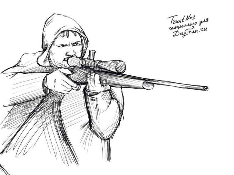 Раскраски со снайперами