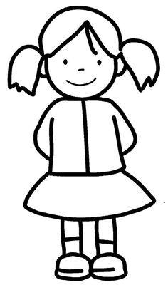 Контуры или шаблоны девочки для вырезания скачать и распечатать бесплатно онлайн
