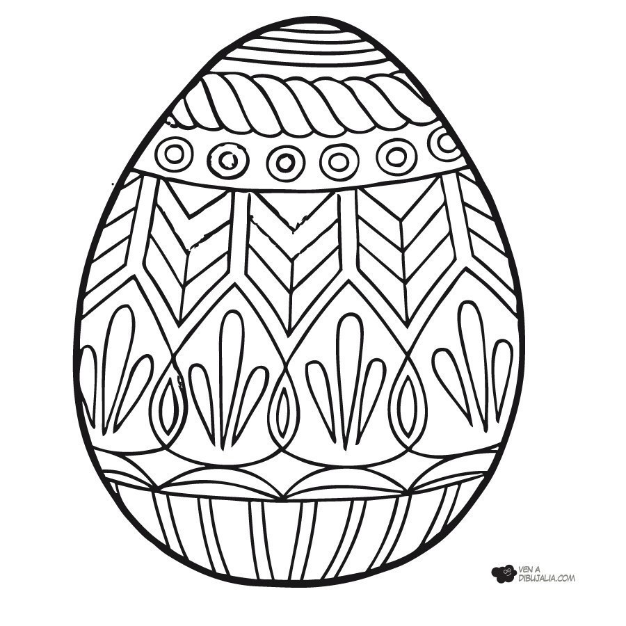 Раскраски яиц на пасху с узорами