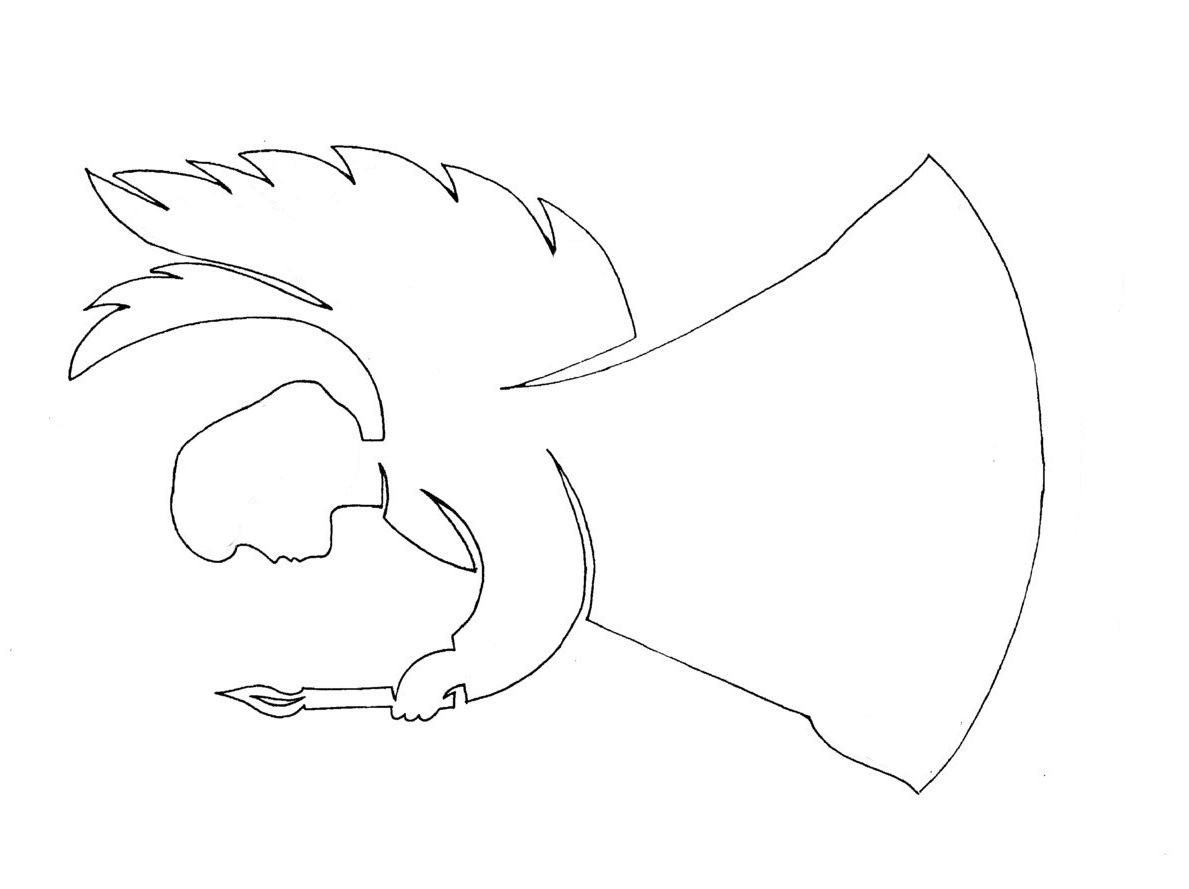 контуры ангела для поделок на летнюю и весеннюю тему