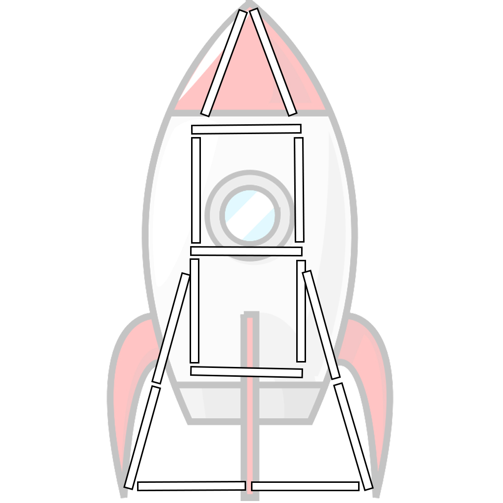 Фигуры из цветных счетных палочек