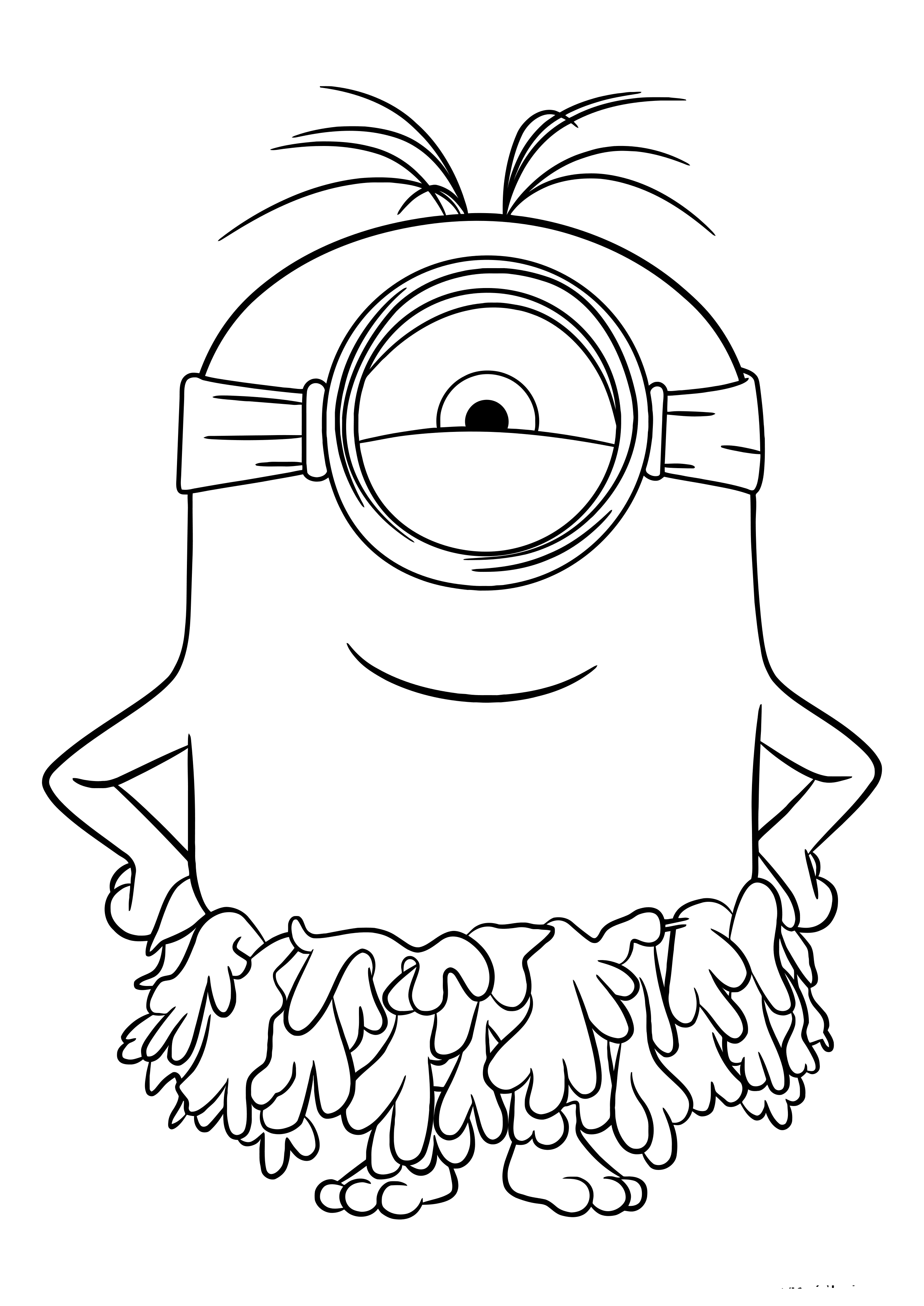 Раскраски из мультфильмов Гадкий я 1 2 3 с миньонами