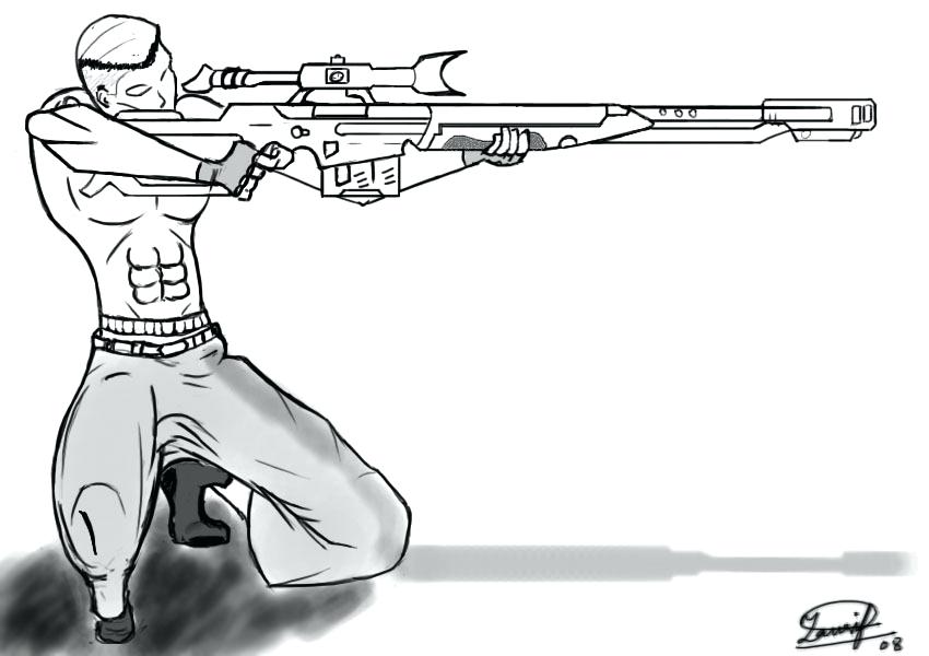 Раскраски со снайперами