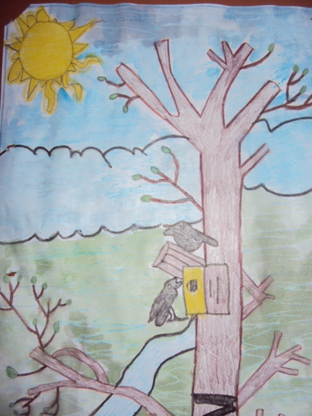 дети рисуют про весну