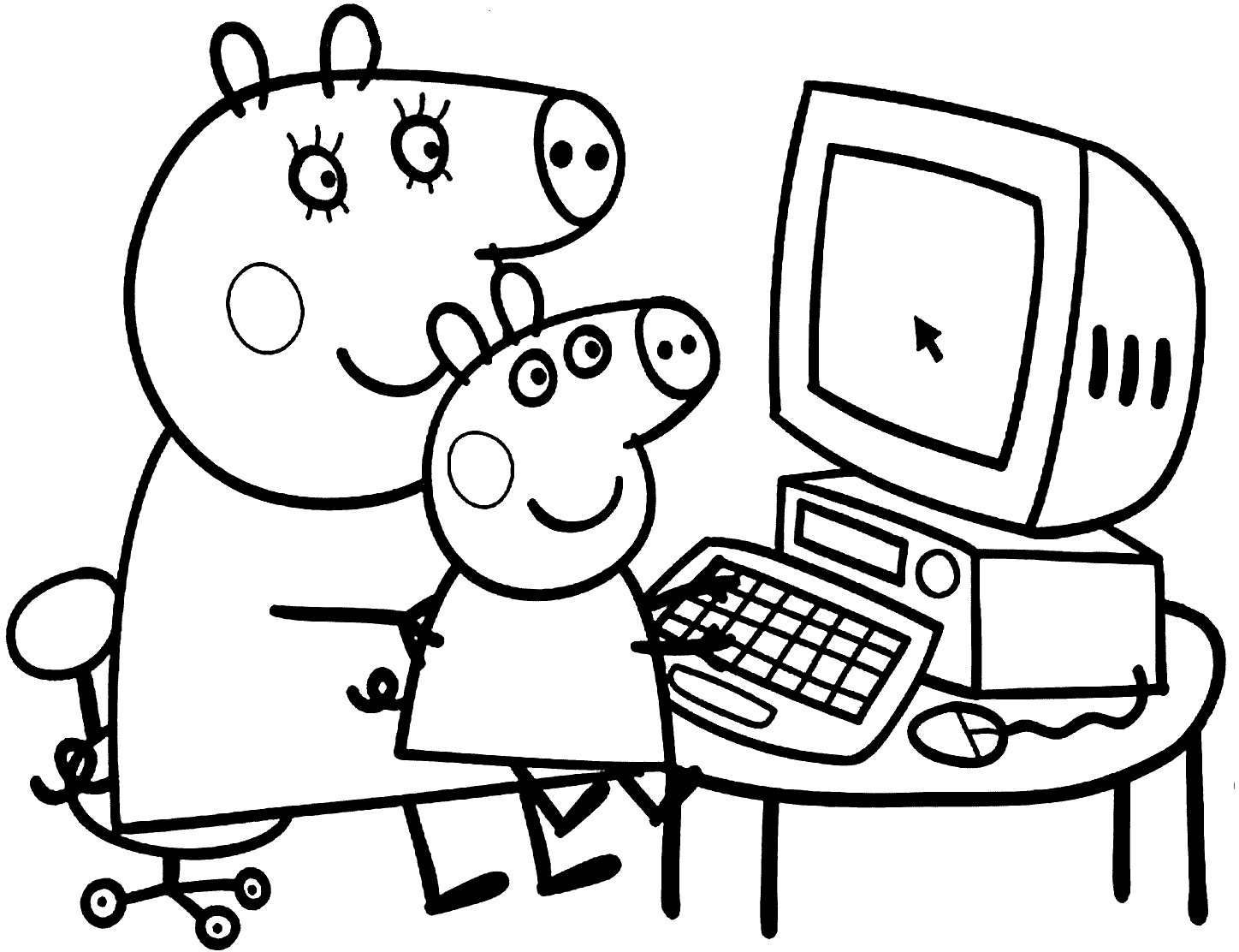 Раскраски со свинкой Пеппой.