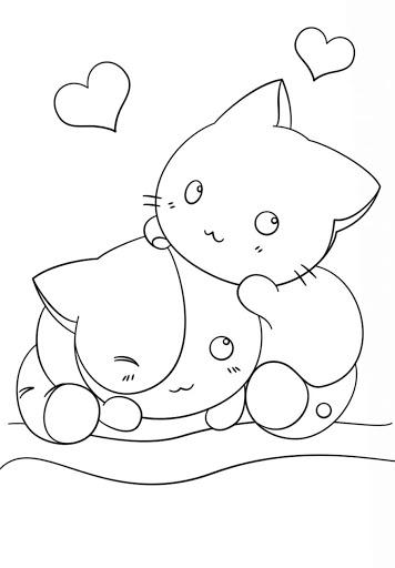 Красивые коты с сердечками