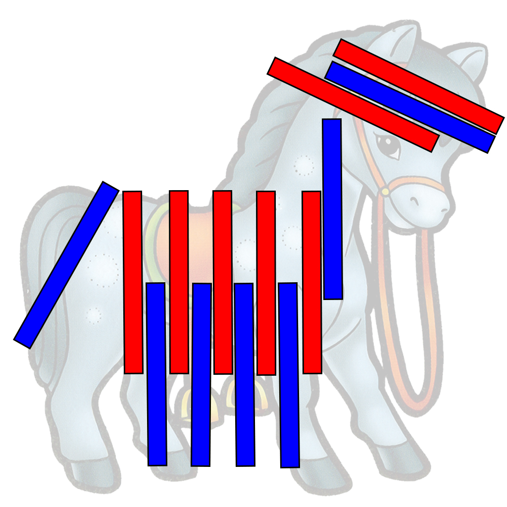 Фигуры из цветных счетных палочек